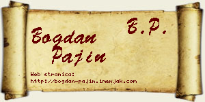 Bogdan Pajin vizit kartica